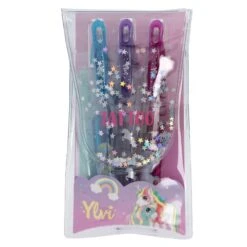 Depesche 11713 Ylvi And The Minimoomis Tattoo Glitzer Gelstifte + Schablonen