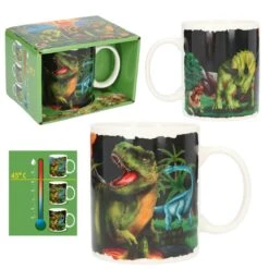 Depesche 12119 Dino World Magic Becher Magische Tasse Mit Temperatur-Effekt Dinosaurier