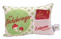 Hergo Geschenk-Kissen Mit Tasche 30x20cm - 1917 Dein Glücksbringer
