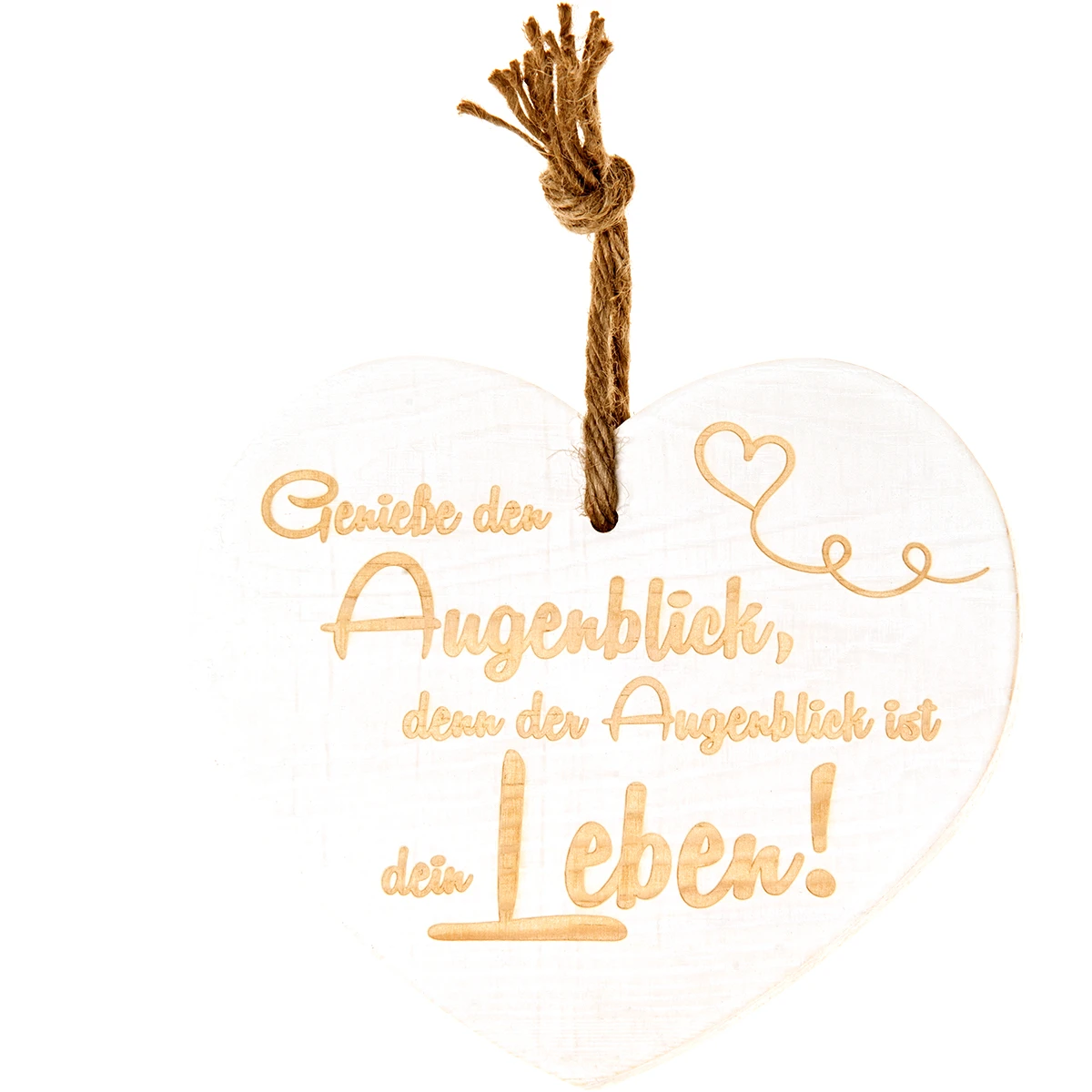 Vintage-Herz Aus Holz "Genieße Den Augenblick, Denn..." 21070 1 Vintage-Herz Aus Holz "Genieße Den Augenblick, Denn..." 21070