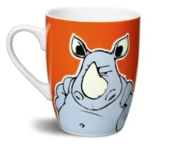 Nici 39223 Tasse Nashorn "´n Scheiss Muss Ich" Porzellan Kaffeetasse Teetasse Wild Friends