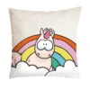 Nici 41724 Kissen Einhorn Theodor Mit Regenbogen Baumwolle 37x37cm
