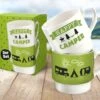 Gilde 44173 Stapeltasse 2teilig "Camper" Weiß Grün Schwarz Porzellan Geschenkset