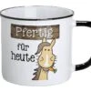 Gilde 46998 Keramik Tasse Pferd "Pfertig Für Heute" Emaille-Design Ca. 390ml