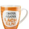 Gilde 50763 Porzellan Tasse "Lächeln" Ca. 360ml Orange