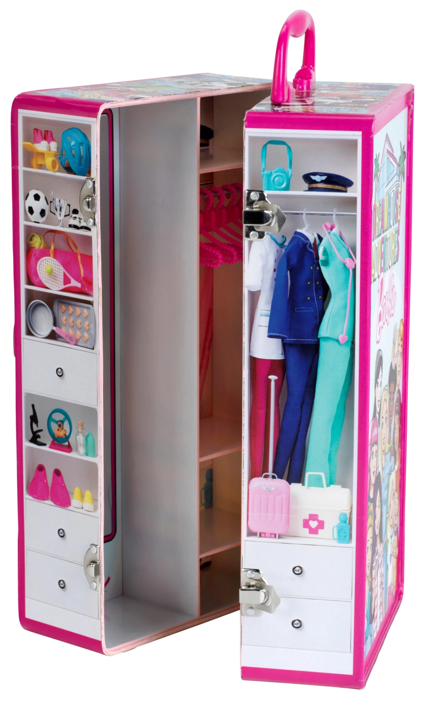 Theo Klein Barbie Kleiderkoffer Für Puppen Mit Platz Für 2 Puppen Inkl. Garderobe 5801 1 Theo Klein Barbie Kleiderkoffer Für Puppen Mit Platz Für 2 Puppen Inkl. Garderobe 5801
