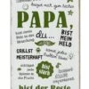 Gilde 68677 Metall Schild Weisheit "Papa" Ca. 19x30 Cm