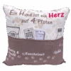 Hergo Sofahelden Kissen Mit Taschen 43x43cm - Hundekissen 8769