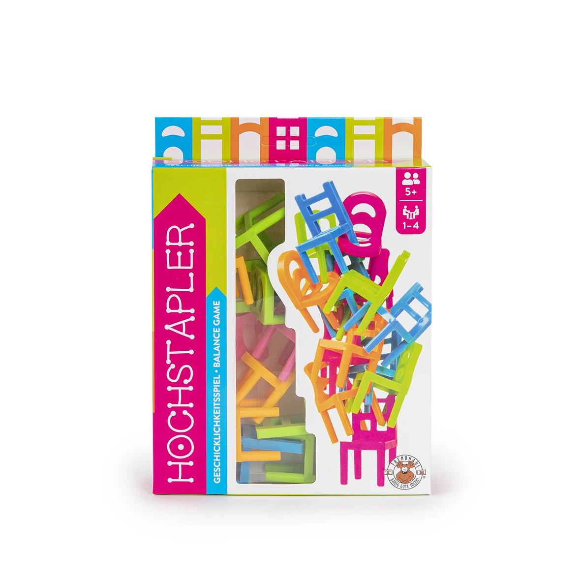 Trendhaus 955494 Hochstapler Geschicklichkeits-Spiel 18-teilig Bunte Stühle 2 Trendhaus 955494 Hochstapler Geschicklichkeits-Spiel 18-teilig Bunte Stühle – Bild 2