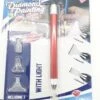 Diamond Painting Light Pen - Stift Mit Beleuchtung & 3 Aufsätzen 26692Z - Rot
