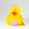 Gummiente Badeente Mit Quietsche - Be Mine Mit Rosa Schleife