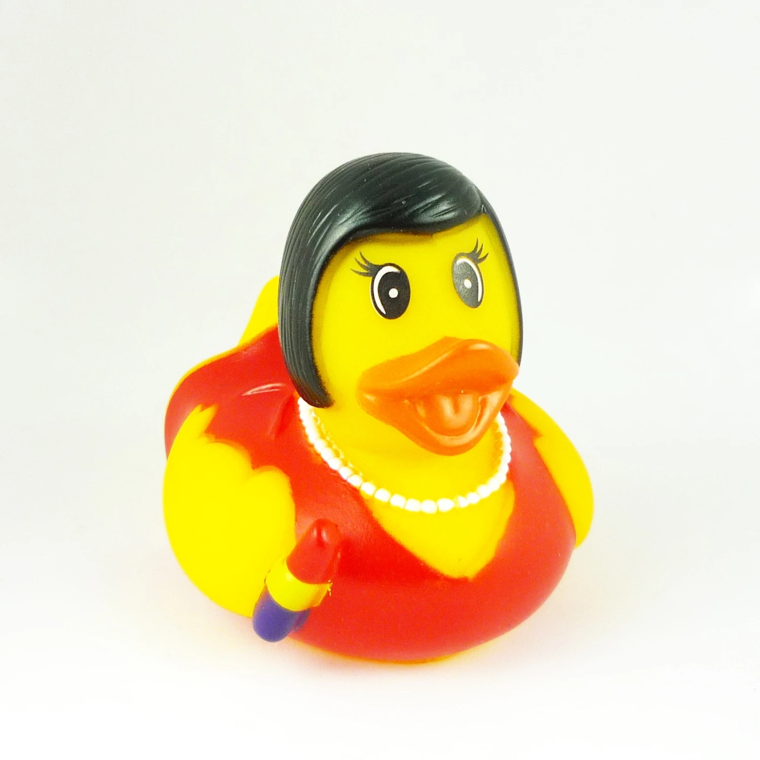 Gummiente Badeente Mit Quietsche - Dame Im Roten Kleid Mit Lippenstift 1 Gummiente Badeente Mit Quietsche - Dame Im Roten Kleid Mit Lippenstift