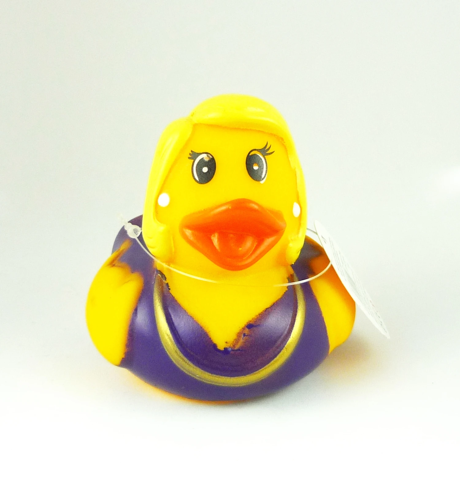 Gummiente Badeente Mit Quietsche - Blonde Dame Im Lila Kleid 1 Gummiente Badeente Mit Quietsche - Blonde Dame Im Lila Kleid