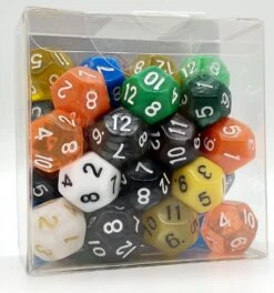 Dice4friends Würfel Set D20/W20 Mix Set 25 Stück Bunte Würfel Rollenspielwürfel