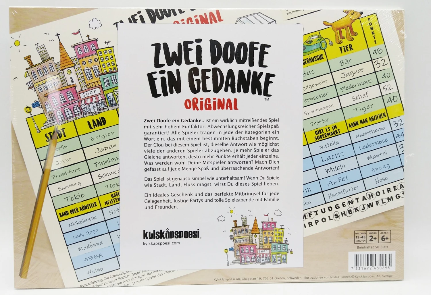 Zwei Doofe Ein Gedanke - Spielblock - Das Alternativ-Spiel Zu Stadt-Land-Fluss 2 Zwei Doofe Ein Gedanke - Spielblock - Das Alternativ-Spiel Zu Stadt-Land-Fluss – Bild 2