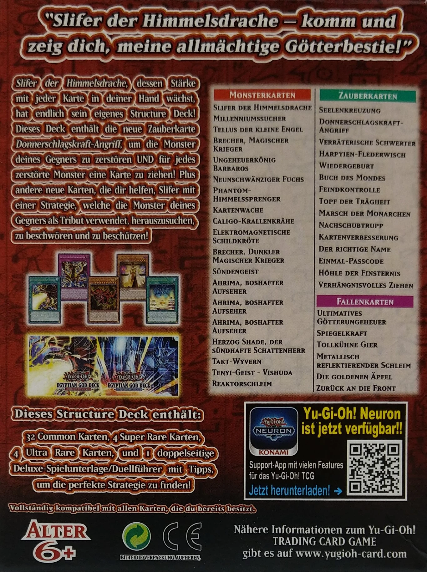 Konami Yu-Gi-Oh Egyptian God Deck Deutsch 1. Auflage Slifer The Sky Dragon Trading Card 2 Konami Yu-Gi-Oh Egyptian God Deck Deutsch 1. Auflage Slifer The Sky Dragon Trading Card – Bild 2