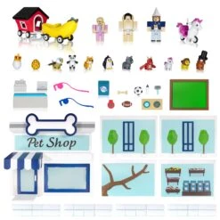 JAZWARES Roblox Mix & Match - Pet Shop Tierhandlung Mit 40 Teilen ROG0177 -Nici Günstiges Plüsch Geschäft ROG0177 ROG Adopt Me Pet Store Composite 01 OP 1 kk