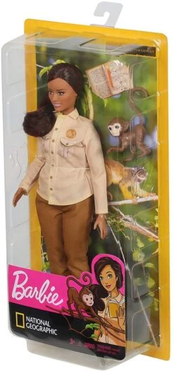 MATTEL Barbie National Geographic Puppe Wildtierschützerin Mit Äffchen GDM48 -Nici Günstiges Plüsch Geschäft barbie national geographic puppe umweltschutzerin 2